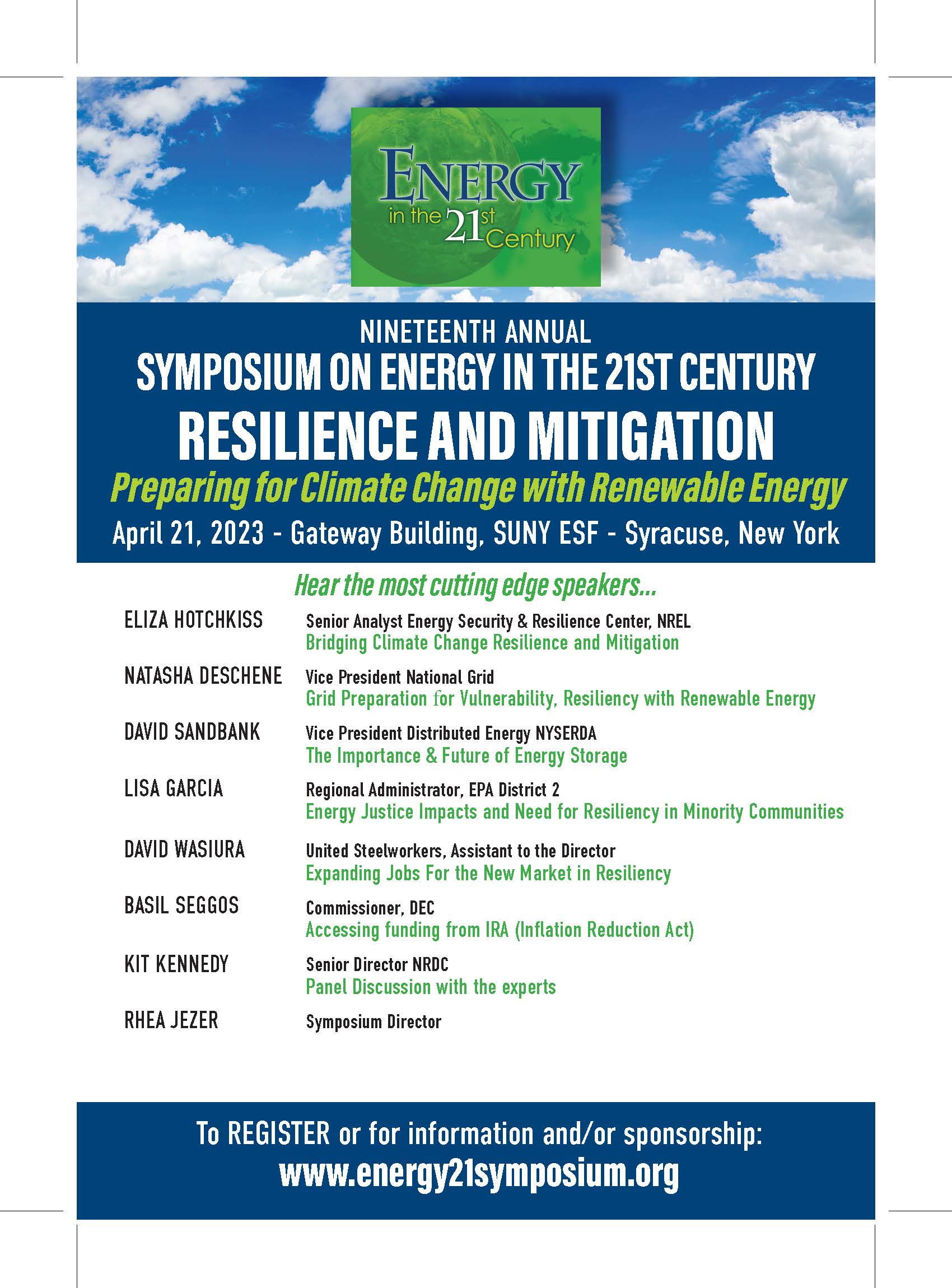 Symposium on Energy in the 21st Century coming April 21st